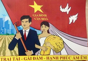 Bạn trẻ - Cuộc sống - 9x với thiệp cưới mang phong cách tranh cổ động