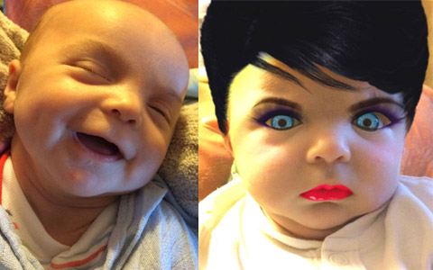 Làm đẹp - Bé trai kháu khỉnh bị mẹ trang điểm cực hài hước