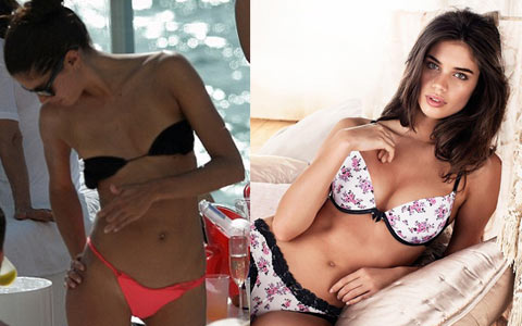 Xu hướng thời trang - Người mẫu nội y lộ vòng 1 "lép kẹp" vì bikini nhỏ xíu