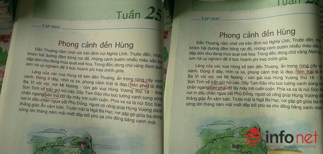 Giáo dục - du học - Cô trò hoang mang vì bài đọc ở sách giáo khoa lẫn lộn “trái”, “phải”
