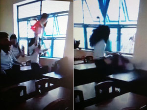 Bạn trẻ - Cuộc sống - Nữ sinh đánh bạn dã man: Ảnh hưởng bạo lực từ người lớn?