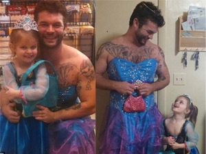 Xu hướng thời trang - Sự thật sau hình ảnh anh chàng xăm trổ mặc váy Lọ Lem