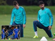 Bóng đá - Chelsea lại &quot;có biến&quot;, Costa và Oscar &quot;tẩn&quot; nhau trên sân tập