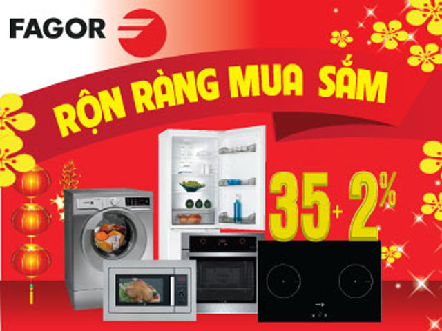 Siêu khuyến mại bếp từ Fagor 35% hút khách dịp Tết