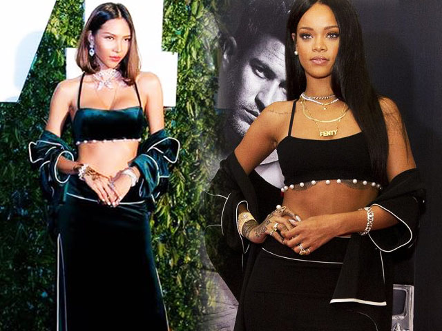 Người mẫu - Hoa hậu - Minh Triệu đáp trả tin đồn ‘nhái’ trang phục Rihanna