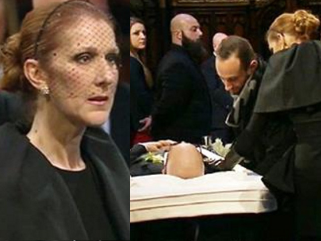 Celine Dion đẫm nước mắt trong đám tang chồng