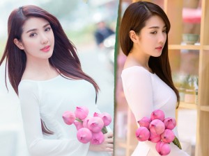 Bạn trẻ - Cuộc sống - Hot girl Linh Napie e ấp bên sen hồng