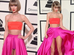 Xu hướng thời trang - Taylor Swift tung váy khoe nội y trên thảm đỏ Grammy