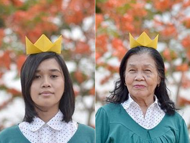 Bạn trẻ - Cuộc sống - Bộ ảnh "bà nào cháu nấy" khiến dân mạng xúc động