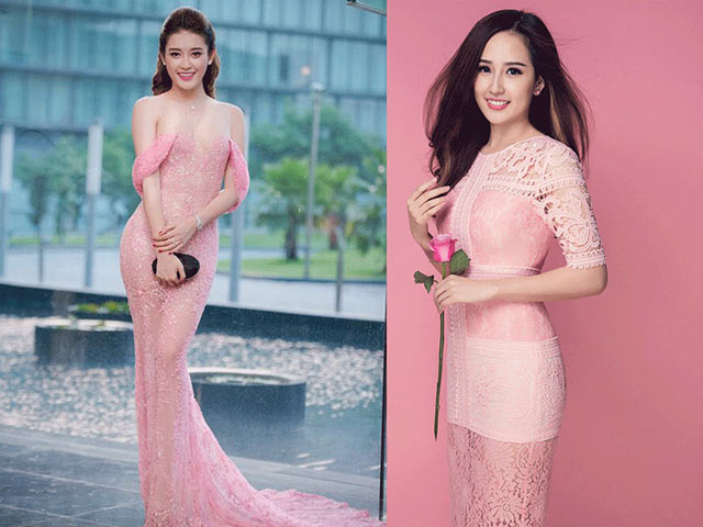 24 chiếc váy hồng thạch anh gợi cảm của mỹ nhân Việt