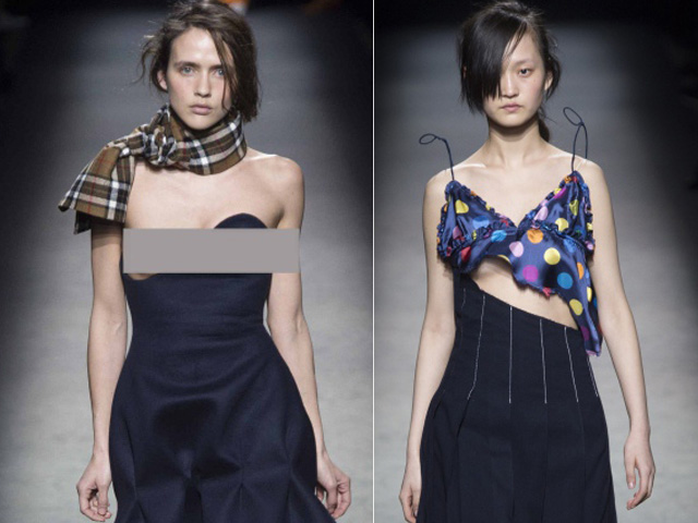 Xu hướng thời trang - Người mẫu ngực trần "náo loạn" Paris Fashion Week