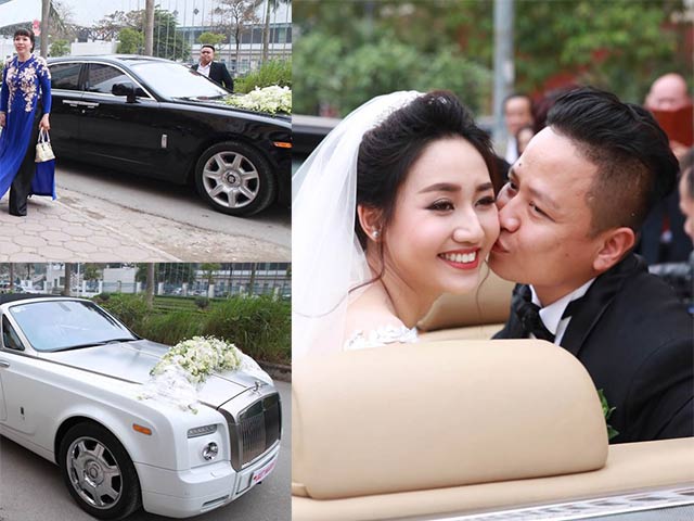 Xu hướng thời trang - Dàn xe siêu sang tháp tùng á hậu Trà My về nhà chồng