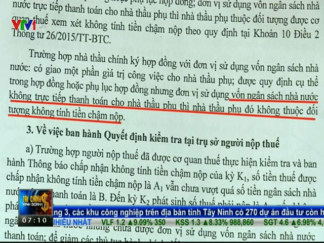 Kinh doanh - Nhà thầu phụ khó khăn vì bị phạt chậm nộp thuế