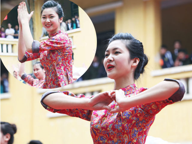 Bạn trẻ - Cuộc sống - Ngắm Hoa khôi Học viện An ninh trong điệu nhảy dân vũ