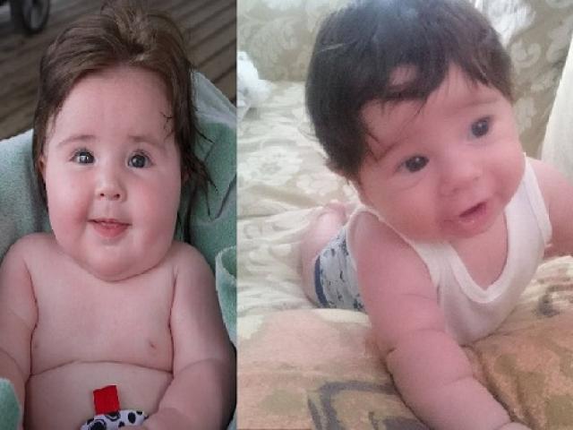 Thế giới - Những em bé mới sinh tóc dài "sành điệu" như người lớn