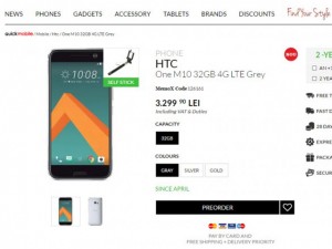 Thời trang Hi-tech - HTC 10 nhận đơn đặt hàng, giá 18,5 triệu đồng