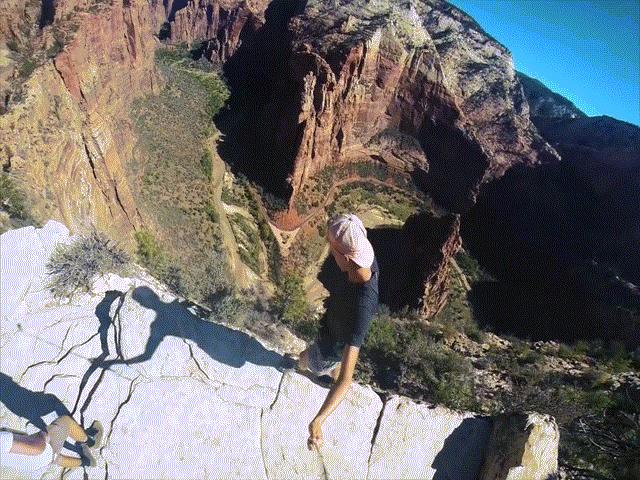 "Thánh sống ảo" quay clip chạy trên vách núi để nổi tiếng