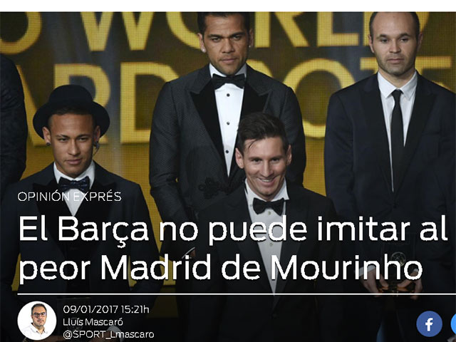 Bóng đá - Báo TBN chê Barca-Messi thô lỗ như Real-Mourinho