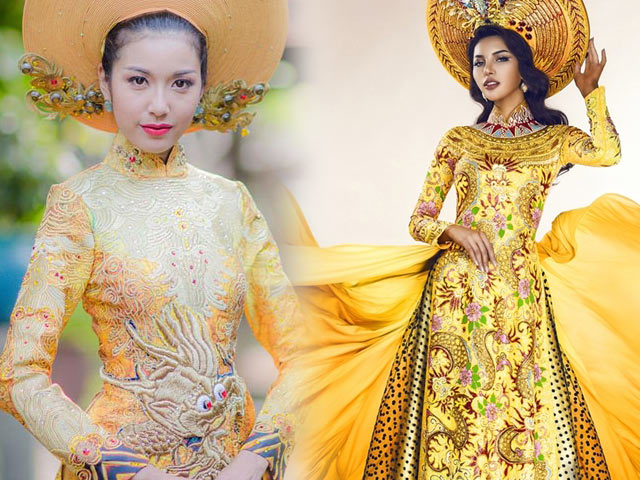 Áo dài Việt họa tiết rồng quá kỳ công và ấn tượng với quốc tế