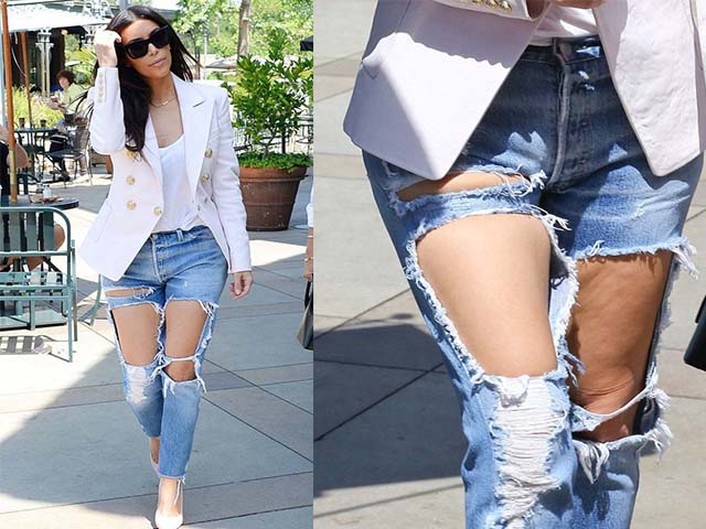 Người mẫu - Hoa hậu - Kim siêu vòng ba với style quần rách khiến "cái bang" chào thua