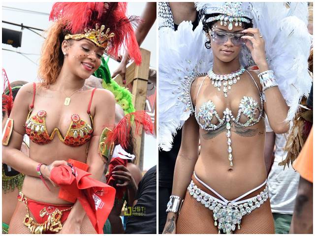 Choáng ngợp loạt bikini siêu sặc sỡ và nóng bỏng của Rihanna