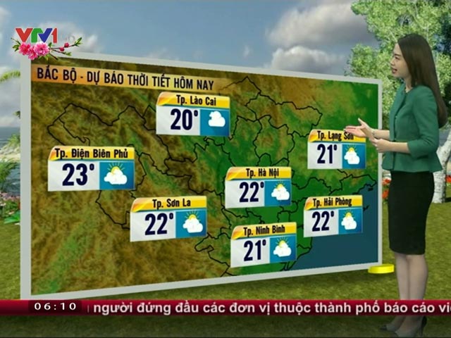 Dự báo thời tiết VTV 23/1: Thời tiết đẹp trên cả nước