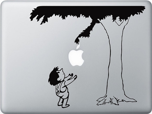 Những sticker kịch độc giúp biến hình quả táo sau Macbook