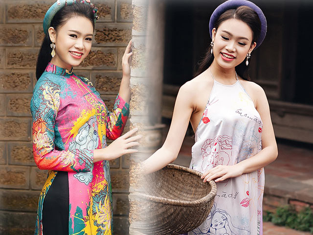 Người mẫu - Hoa hậu - "Cô gái vàng" Hoa hậu VN diện yếm thắm hóa nàng Xuân