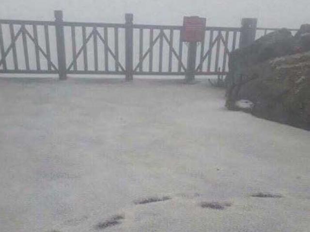 Tin tức trong ngày - Mưa đá phủ trắng đỉnh Fansipan