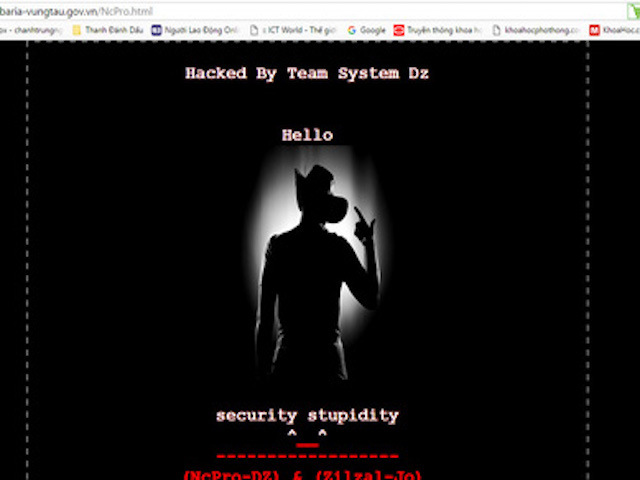 Công nghệ thông tin - Hacker tấn công hàng loạt website tỉnh Bà Rịa - Vũng Tàu