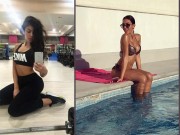 Người mẫu - Hoa hậu - Người yêu Ronaldo khoe nhan sắc xinh đẹp trong phòng gym