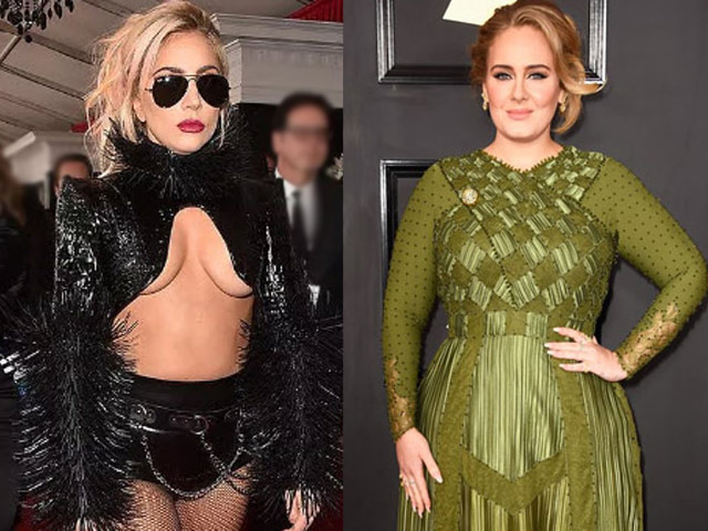 Gaga quên nội y, Adele lộng lẫy trên thảm đỏ Grammy