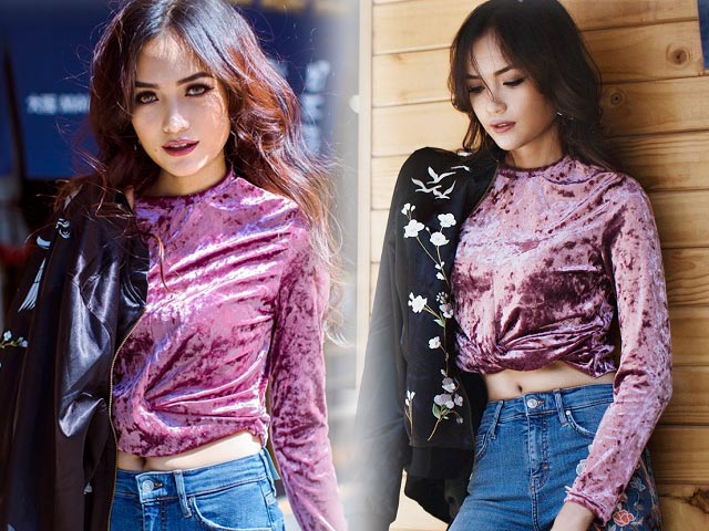 Người mẫu - Hoa hậu - "Hoa hậu" làng mẫu Next Top mặc hở rốn đi chơi Valentine