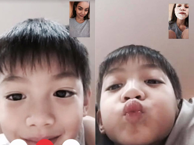 Người mẫu - Hoa hậu - "Giật mình" hình ảnh Hà Hồ khi nói chuyện qua video