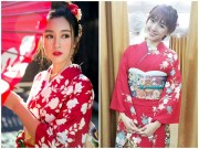 Người mẫu - Hoa hậu - HH Mỹ Linh, Hari Won diện kimono đẹp tựa gái Nhật