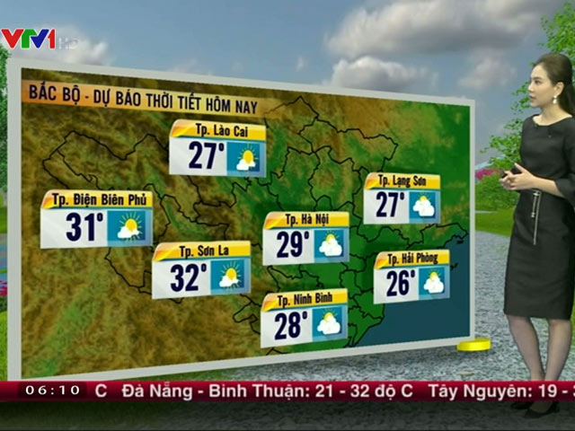 Tin tức trong ngày - Dự báo thời tiết VTV 22/2: Bắc Bộ nắng nóng trước khi đón không khí lạnh