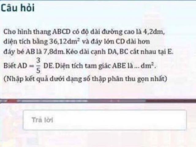 Nhiều lời giải bài toán lớp 5 cuộc thi Violympic cấp quận/huyện gây tranh cãi