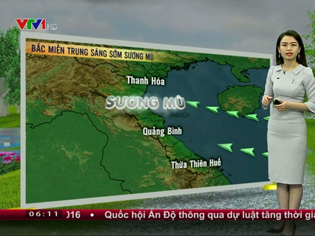Dự báo thời tiết VTV 11/3: Bắc Bộ mưa mù, Nam Bộ nắng cả ngày