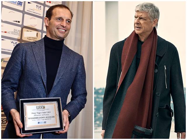 Thời trang công sở - Cuộc "tỉ thí" thời trang của HLV Arsenal và Juventus