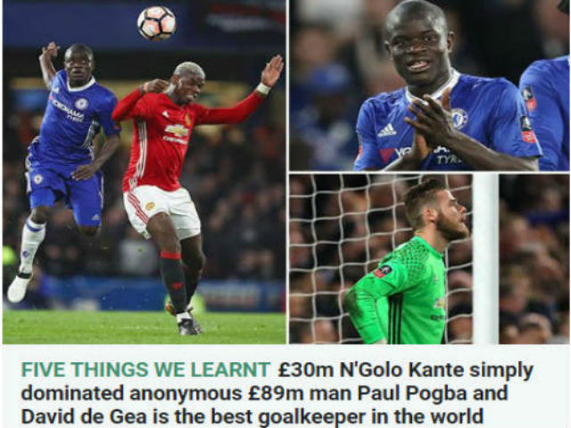 Bóng đá - Báo chí Anh: Kante "đè bẹp" Pogba, Herrera trong "tâm bão"
