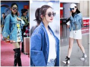 Thời trang - Dương Mịch ăn gian tuổi với loạt áo khoác denim