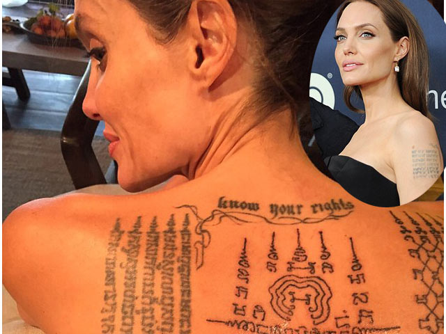 Angelina Jolie xăm hình lạ giữ hôn nhân vẫn mất chồng
