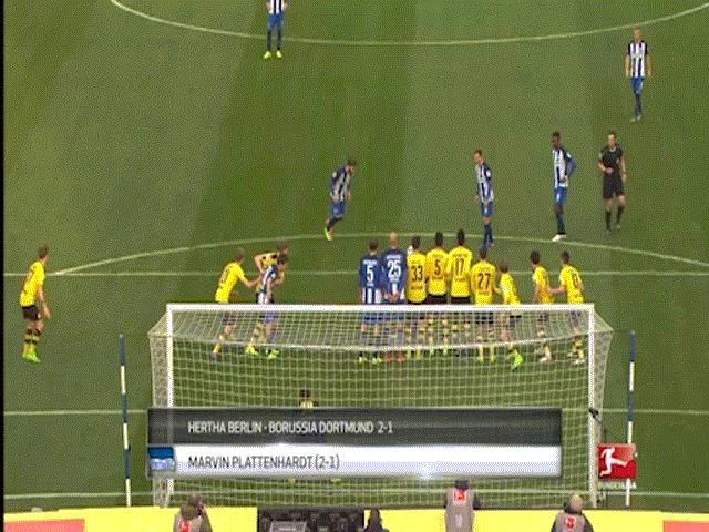 Bóng đá - Bàn thắng đẹp V24 Bundesliga: Siêu phẩm đá phạt hạ Dortmund