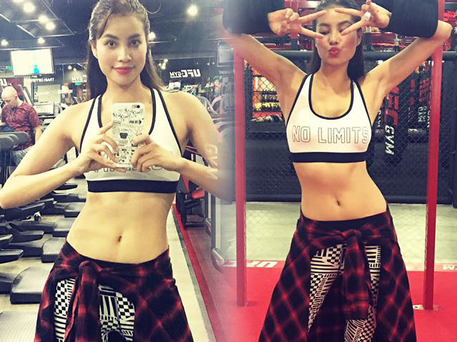 Người mẫu - Hoa hậu - Mặc bratop gợi cảm, Phạm Hương gây "xôn xao" phòng gym