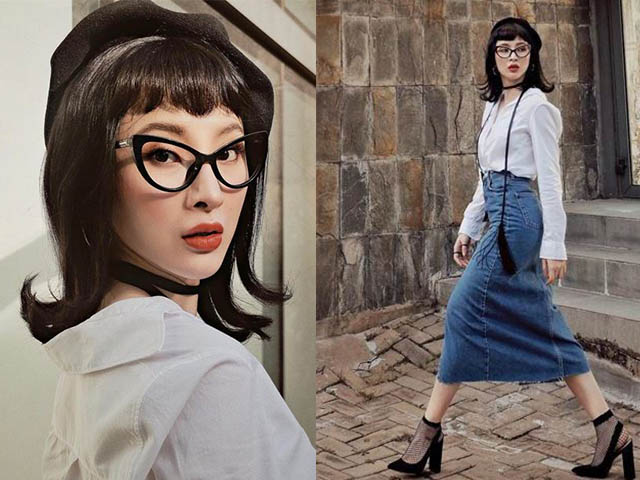 Người mẫu - Hoa hậu - Angela Phương Trinh lạ lẫm với phong cách "cô giáo"