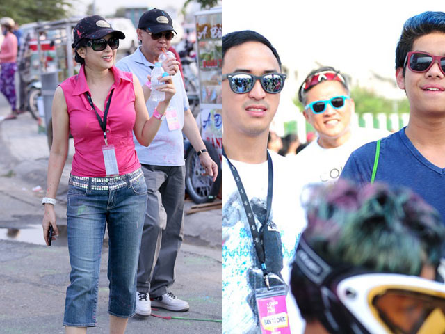 Phim - Gia đình Hà Tăng nổi bật trên đường chạy sắc màu