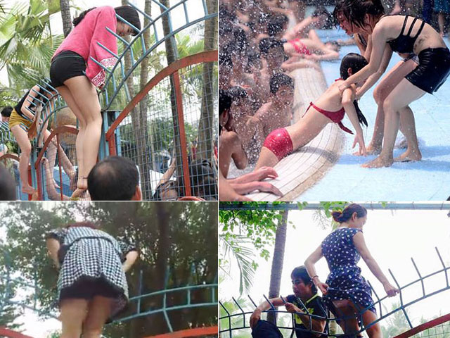 Thiếu nữ bị sàm sỡ tập thể, ngất lịm ở công viên nước