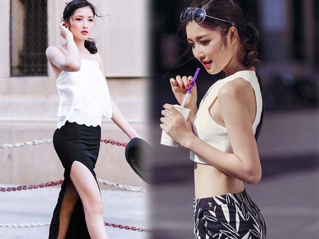 Thời trang - Triệu Thị Hà đón hè với váy xẻ, áo hở eo