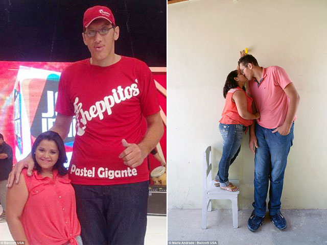 Bạn trẻ - Cuộc sống - Chuyện tình chàng khổng lồ 2m3 và nàng tí hon 1m5