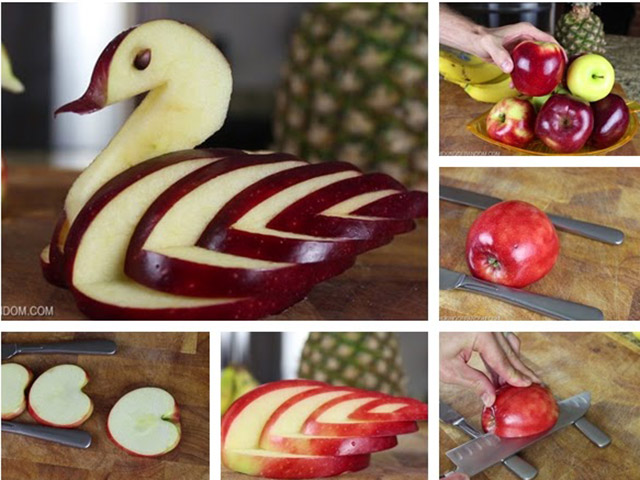 Clip: Biến hóa quả táo thành thiên nga cực dễ dàng